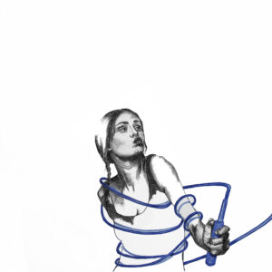 (sèrie blau) Noia fent-se selfie