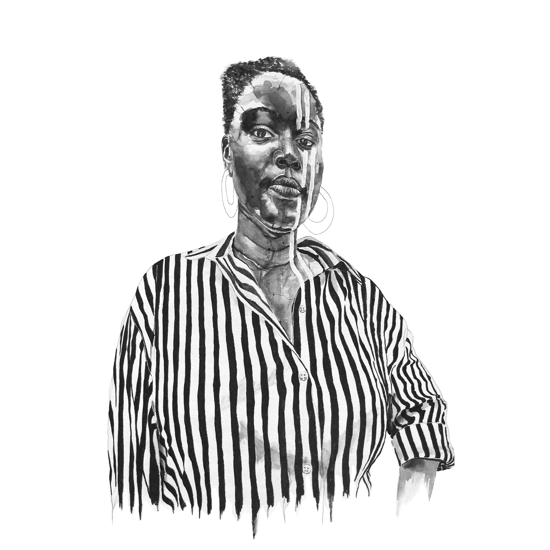 (sèrie ratlles) Noia africana